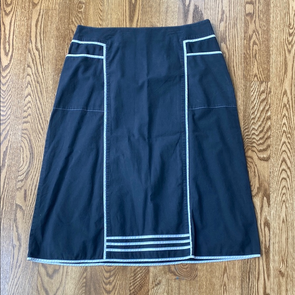 Neesh by DAR NWOT 100% cotton midi tea length skirt dark academia preppy a line